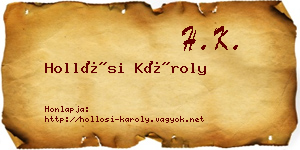 Hollósi Károly névjegykártya